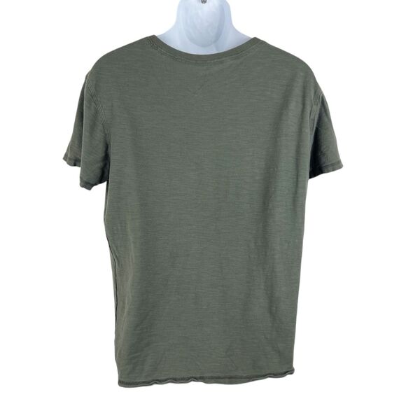 Helix Shirt Men Large Green Short Sleeve Solid Cotton Tee - Picture 2 of 11